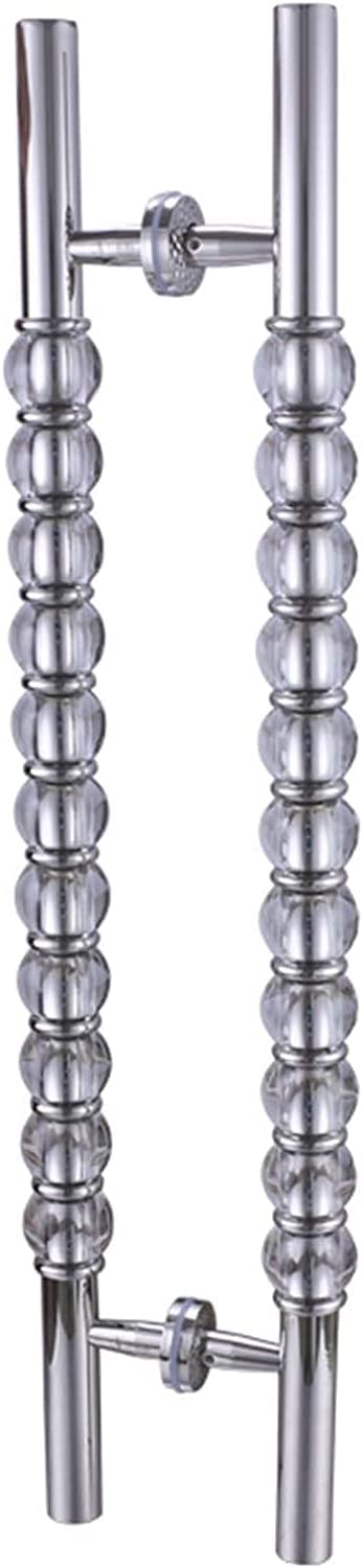 Poignée de porte de grange en cristal H-Forme pour entrée moderne luxe
