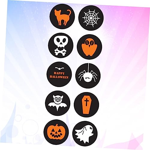 Honmeet WB2TAC24EN10187C1 40Pcs Halloween Pumpkin Candy Sticker Cookies Halloween Stickers Halloween Sealing Stickers Seal Stickers Happy Halloween Ghost Themed Sticker Peel And Stick Goods Sealer thumb #1