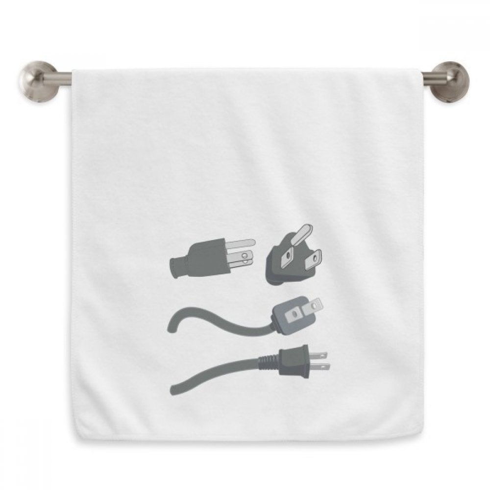 Serviettes moelleuses 13x29 pouces blanc imprimé diadème câble noir