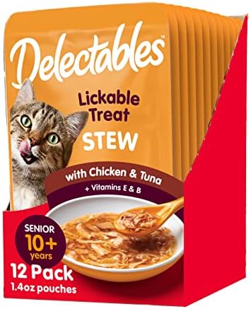 Hartz Delectables Stew Senior Lickable Wet Cat Treats, Multiple Flavors