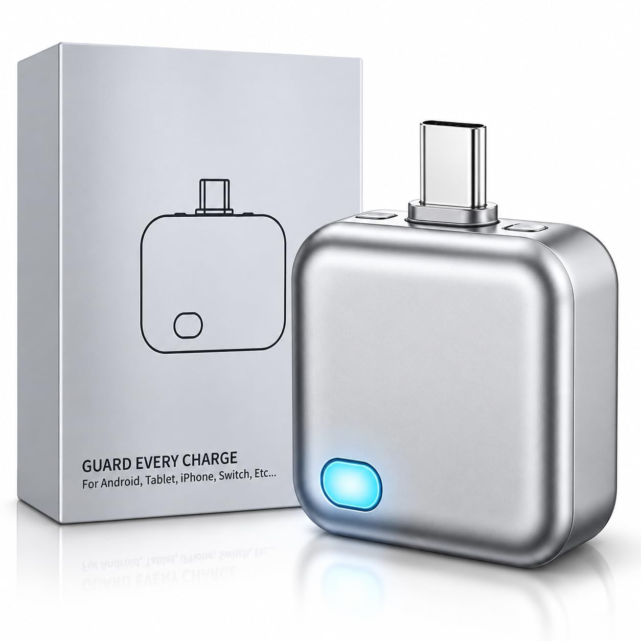 Smart Charger Adapter Auto Power Disconnector Guard Every Mobile Android|Tablet |Apple|Switch| No Touch Mobile Screen in 5 Minit Automatically Pops Open When Fully Charged (Type-C Cable)-image-6