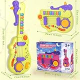 Shayson Kids Guitar Toy 3 in 1 Musical Instruments for Kids Piano Toddler Toy Guitar with Strap Electronic Toddlers Music Toys for 3 4 5 6 Year Old Boys Girls Gifts(Green) - Image 5