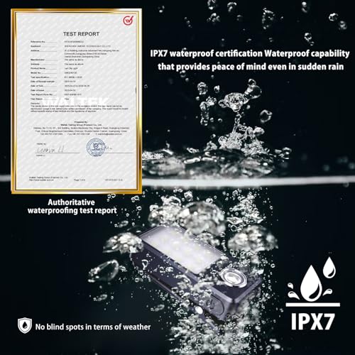 UMIONE USB-C wiederaufladbares Lauflicht, 3 Helligkeitsstufen, Spot und Flood 2-in-1, IPX7 wasserdichte kompakte LED-Taschenlampe für Nachtwanderung, Arbeit, Jogging, Camping