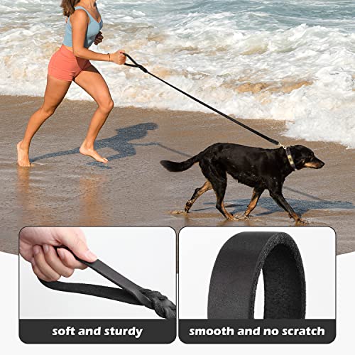 Joytale Braided Leather Dog Leash, 6/5/4Ft Strong And Durable Dog Training Leash, Real Cowhide Leather Dog Leashes For Large Medium Small Breed Dogs, Heavy Duty Clasp, Black, 6Ft*1/2In #TOP2