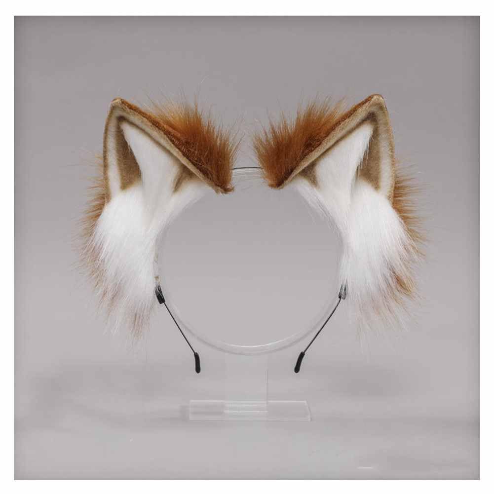 Uposao Plüsch Tierohren Stirnband – Wolf/Fuchs/Katzenohren Für Cosplay, Halloween & Kostümpartys