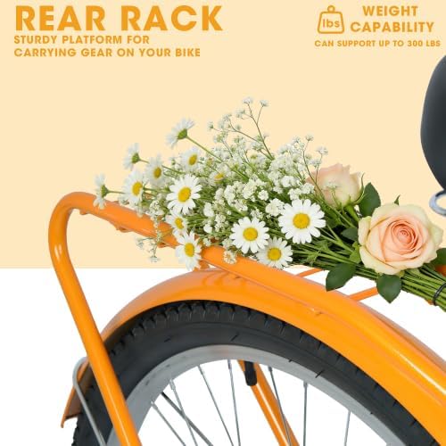 Bicicleta playera 26 pulgadas 7 velocidades naranja miniatura 7