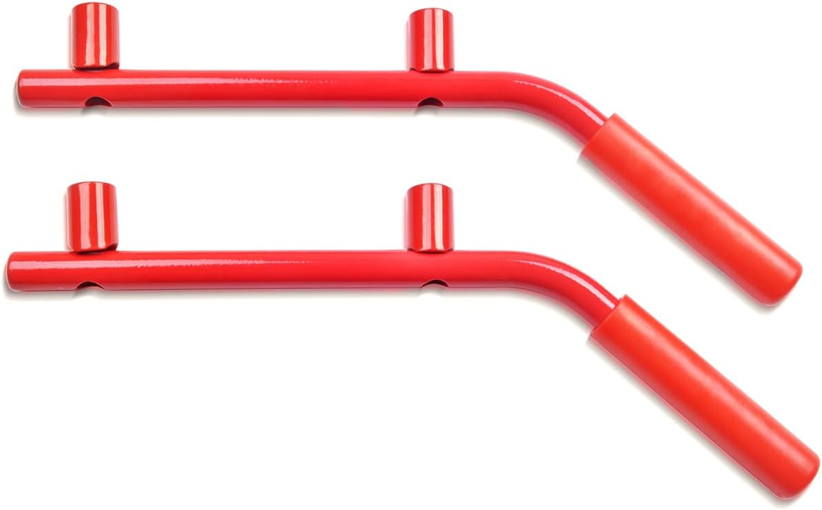 Front Rear Steel Grip Handles Grab Handle Bar Hand Mount Compatible with 2007-2018 J ee p Wrangler JK Red