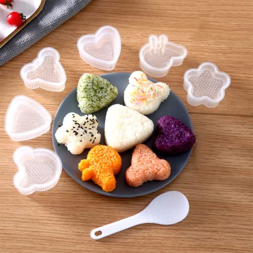 6 pcs Creative cartoon shape triangle rice ball mold...