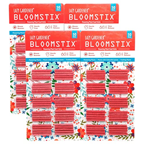 Image of Lazy Gardener BloomStix Organic Fertilizer Sticks | Plant Food Blooming Stick for Flowering Plants | Plant Booster for Pot Plants & Home Garden (Pack of 200)