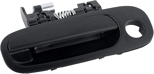 Miniatura 5 de Manija de puerta exterior negra para el lado izquierdo del conductor delantero con textura de plástico negro apto para Toyota Corolla 1998-2002,
