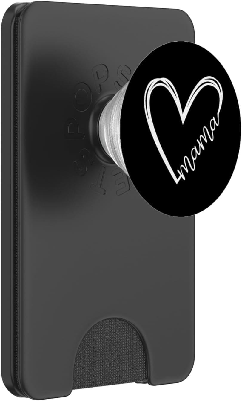 Mama Heart Love Mom Mothers Day PopSockets PopWallet for MagSafe