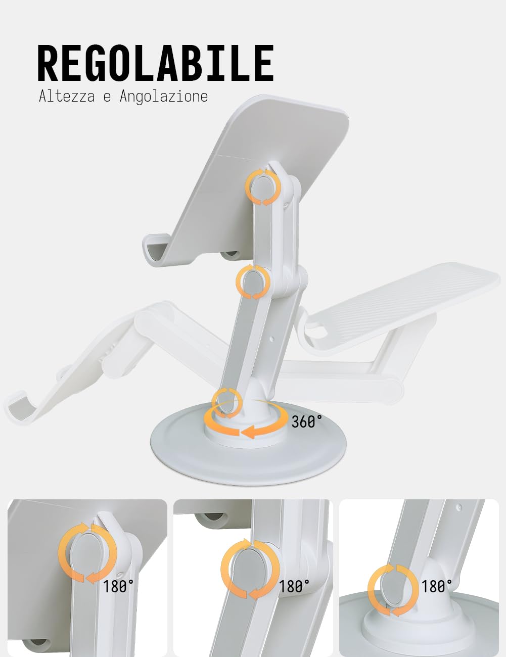 Cooper Stand 360° Per Smartphone - Supporto Regolabile Per Scrivania Con Base In Metallo - Foto 4