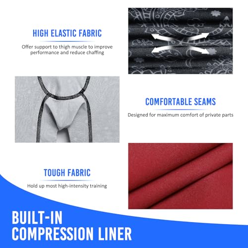 Image of maamgic Mens Workout Shorts 2 in 1 Stretch 5 inch / 7 inch Gym Shorts Running Shorts with Compression Liner Zip Pocket