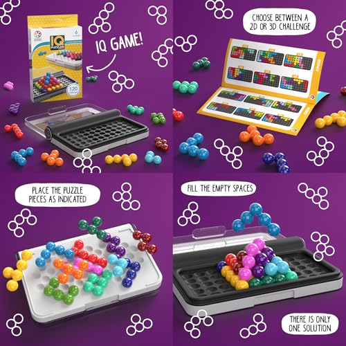 Smart Games SG455 IQ-Puzzler PRO, Geschicklichkeitsspiel, Reisespiel, Gehirntraining, Bunt, Miscelanea