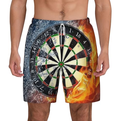 Short de bain homme séchage rapide Dart Board avec ceinture ajustable
