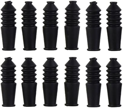 Leadigol 12 PCS دراجة V- الفرامل غطاء الغبار، أسود المطاط الفرامل كابل واقية كم المطاط كم الفرامل غطاء حماية الخط