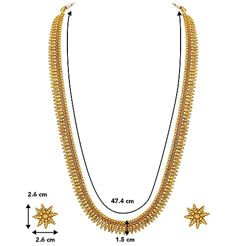 Image of Peora Traditional Gold Plated Indian Bridal Jewellery Set Gift for Women