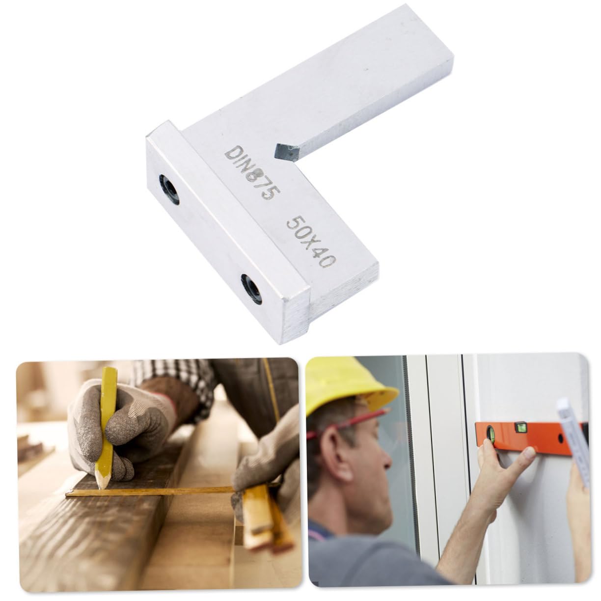 Mikikit 3pezzi Stainless Steel Right Angle Measuring Ruler Strumento Di Misura Accurato Per Falegnameria Righe Incise Resistenti e Superficie Liscia Per Lavori Di Precisione