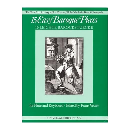 15 Easy Baroque Pieces – 15 ligero barroco unidades para flauta, Basso continuo – Partitura y Voces
