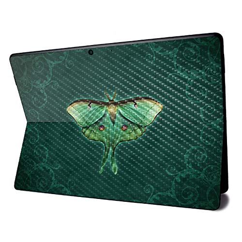 Image of MightySkins Carbon Fiber Skin for Microsoft Surface Pro X - Luna Moth | Textured Carbon Fiber Finish | Easy to Apply, Remove, and Change Styles | Made in The USA