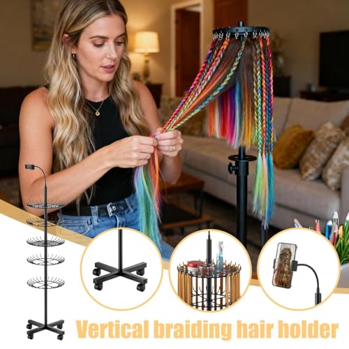 Support pour cheveux tressés anti-mêlement pour éviter la perte d'extensions