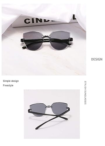 Miniatura 6 de 2020 gafas de sol transparentes jelly de una sola pieza gafas de sol de color caramelo integradas gafas de sol océano (transparente)