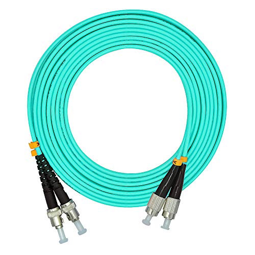 Image of 1Meter 3ft FC to ST Duplex 50 /125 10G OM3 Multi-Mode Fiber Optic Cable Jumper Optical Patch Cord FC-ST
