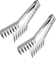 Vista 8 de MSY BIGSUNNY Pinzas para pasta de cocina, pinzas de espagueti de acero inoxidable de 8 pulgadas