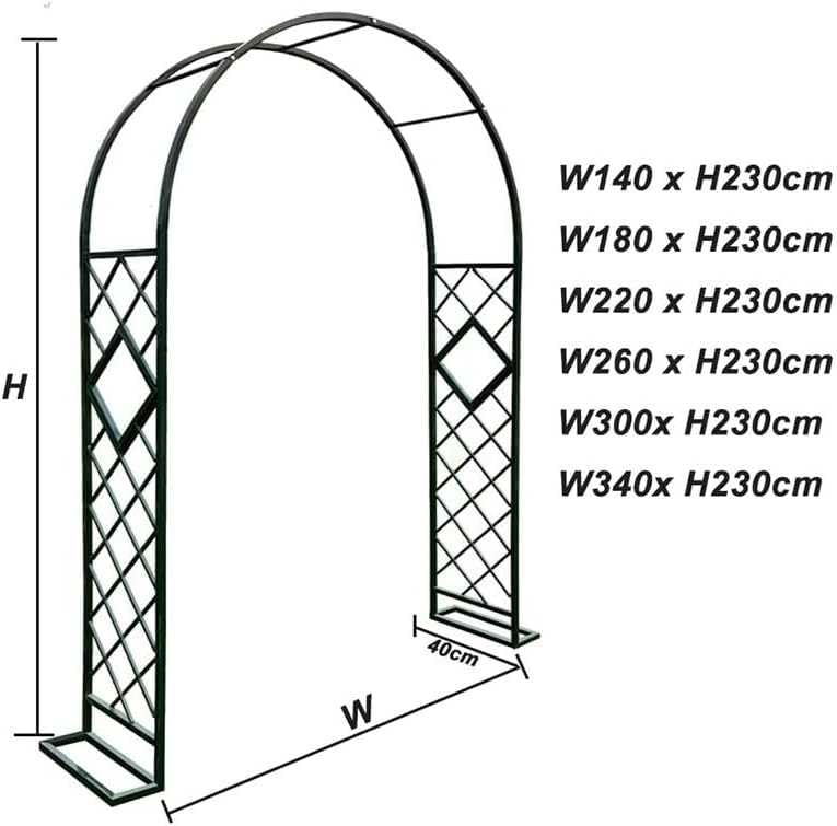Arche de Jardin en Treillis Métallique Résistante Intempéries