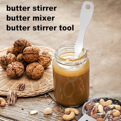 Ergonomic Jar Butter Churner, Stirring Tool Kitchen Whisks, Stainless Steel Materials, Dishwasher Whisking Tool Hand Stirrer for Large Cans Small Bottles, 11.42x2.36 inches, 60g - immagine 4