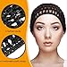 3 PCS Crochet Hair Nets Cap, Hair Wrap Net, Reusable Sleeping Hairnet，Long Straight Curl Wig Head Protector Black Mesh Wrapping Crochet Wave Bun Lift Strap Weaving Sew For Women Ballet