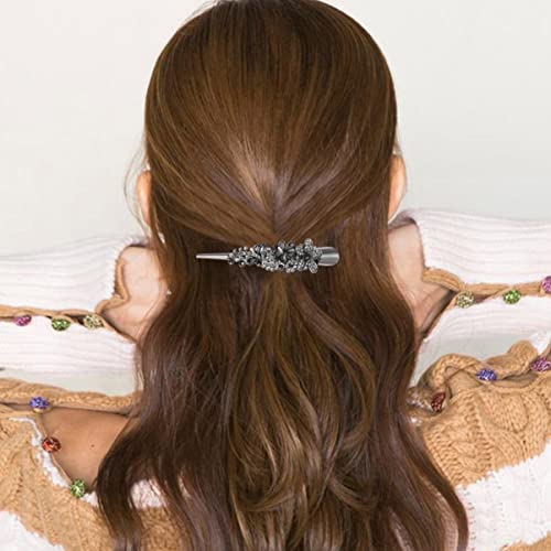 Pinzas de metal Rhinestone Kichvoe con diseño vintage de cocodrilo 5