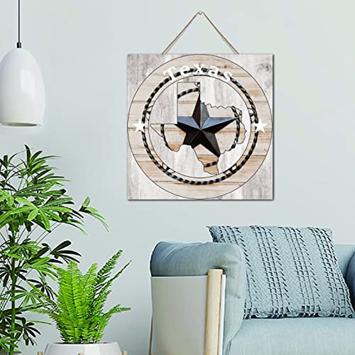 Plaque murale en bois Texas décoration maison bureau 30cm