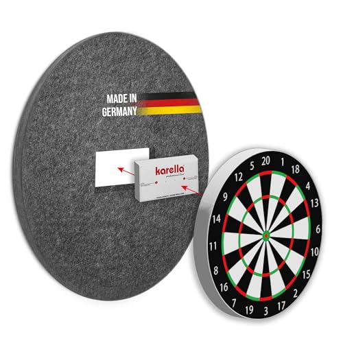 Karella Schallschutz Ultimo Ø69 cm für Steeldartboards, 2-TLG mit integriertem Surround, Schalldämpfung/Silencer für Dartscheibe, nachweisbare Geräuschreduzierung bis 80%, patentiert, Made in Germany