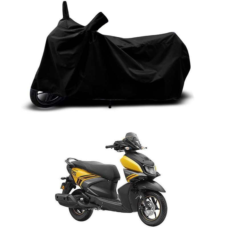 Image of 100% Scratchproof /UV-Rays /Heat Protection /Birds Dropping /Water Resistant /Dust Proof /Waterproof /Full Bike Scooty Two Wheeler Body Cover Compatible for RayZR 125 Disc All Varients[Black]