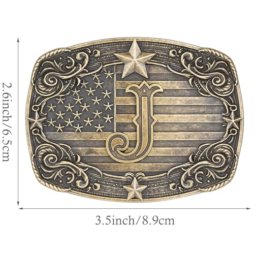 Image of Western Belt Buckle for Men Women Initial Letter A to Z Cowboy Belt Buckle Texas Buckle hebillas vaqueras para hombre