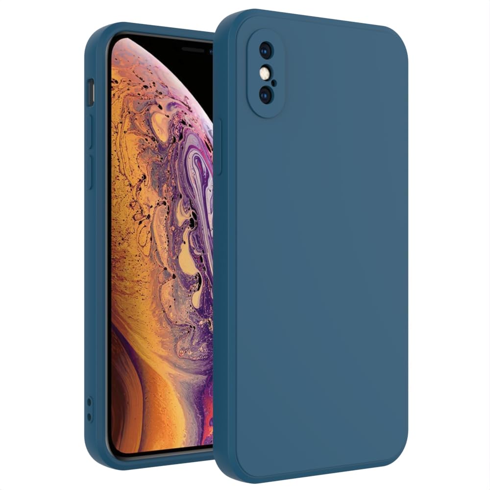 for iPhone Xs Case Dark Blue, Scratch Resistant with Soft Touch, Slim Thin Phone Cover for iPhone X 5.8 inch