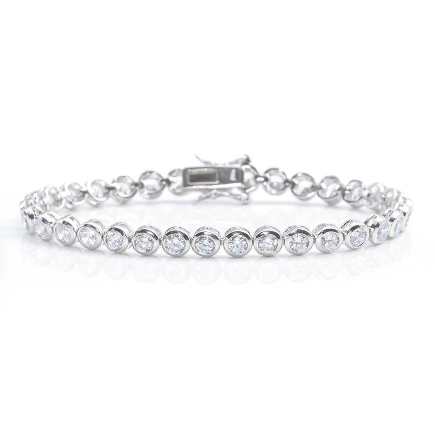Bracciale Tennis 19 CM Modello CIPOLLINA Argento 925% E ZIRCONI 3 MM