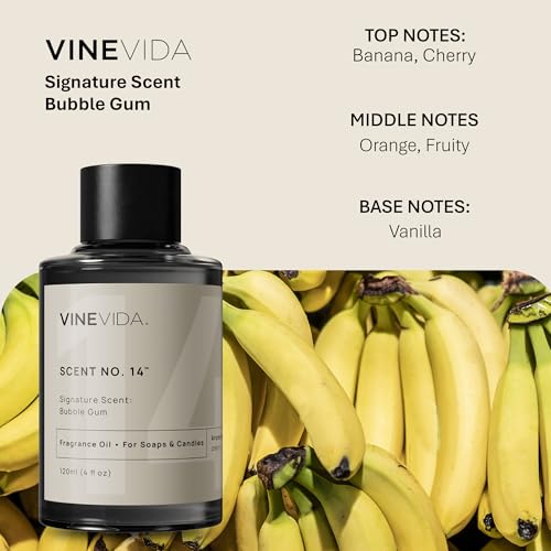 VINEVIDA [4oz] Bubble Gum Fragrance Oil for Candle Making and Soap Making - Premium Candle Scents for Soy Candles by VINEVIDA - Image 2