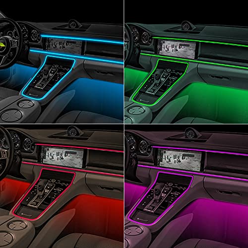 Yfrauto Led Strip Light For Car Interior Lights, 7 Colors Neon Accent Lighting Kits Ambient Lighting Car Interior With 78.7 Inches Usb Plug And Play Strip Light Universal Fit 1-In-1 Lighting Strip #TOP3