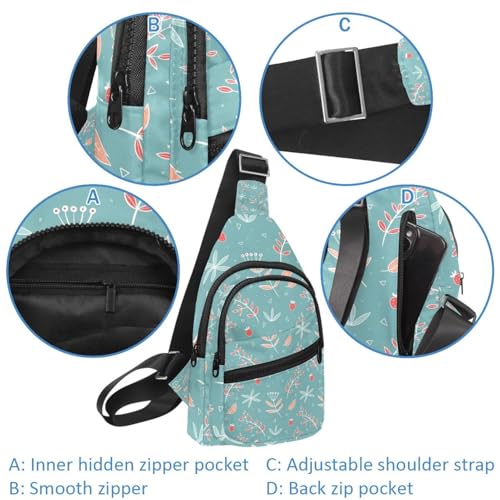 Bolsa de pecho para hombre y mujer impermeable con estampado de jirafa moderno 4