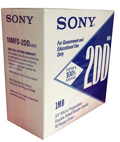 Sony 3.5 Micro Floppydisks Double Sided, Double Density 1 Box of 10 Pack
