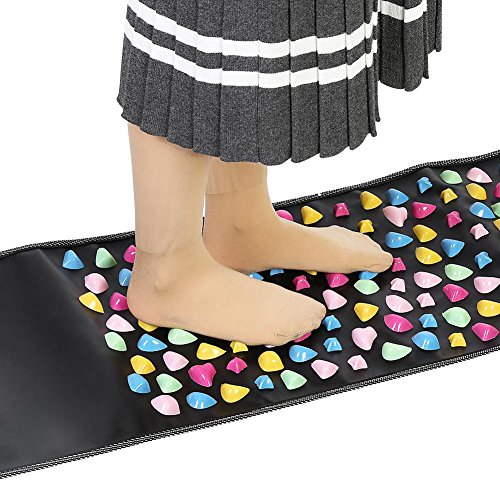 Foot Massager Stone Mat Natural Healthy Walking Mat Stone Relaxing Pressure Muscle Pain Relief Foot Leg Spa Massage Mat #TOP3