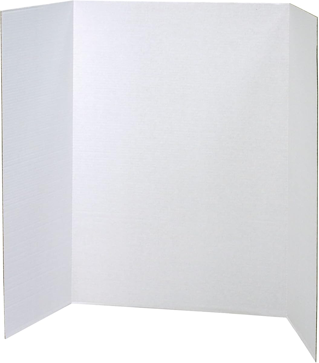 Pacon Presentation Boards, Single Wall, White, 48" x 36", 12 Count | Great for arts, crafts, displays, presentations and classroom projects