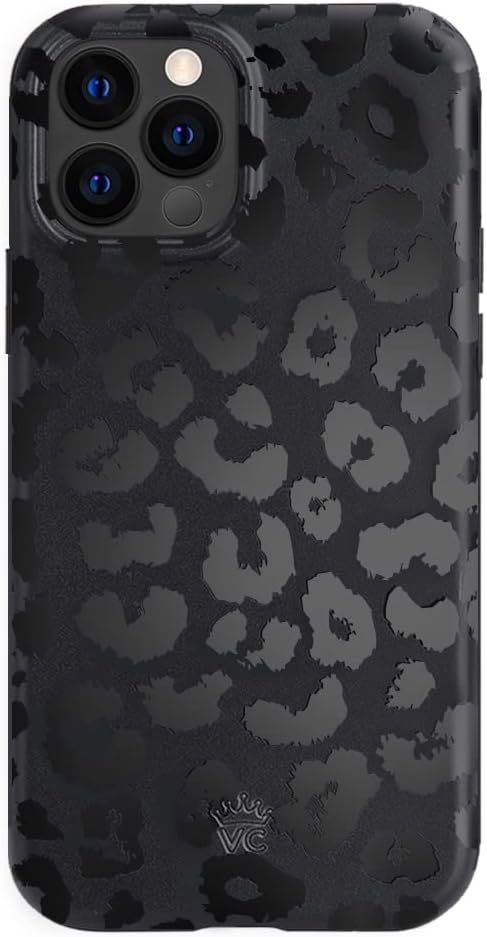 VELVET CAVIAR Black Leopard Cheetah Print Phone Case for iPhone 13 Pro - Compatible with MagSafe - 10ft Drop Tested