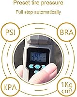 Vista 6 de Compresor de aire portátil inflador de neumáticos, compresor de aire CC 5 V, bomba de neumáticos con luz LED, bomba de aire digital para neumáticos