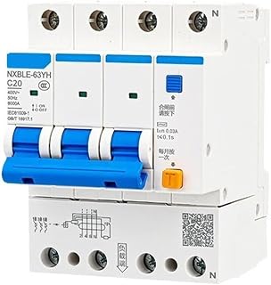 Detector de fugas compacto NXBLE-63YH 10A-63A 3P 3P+N, alta sensibilidad, ahorro de espacio. (3P 1N,32A)