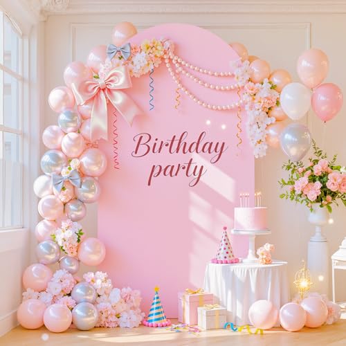 Cobertura Arco Blanco y Rosa 7.2ft para Fiesta miniatura 2