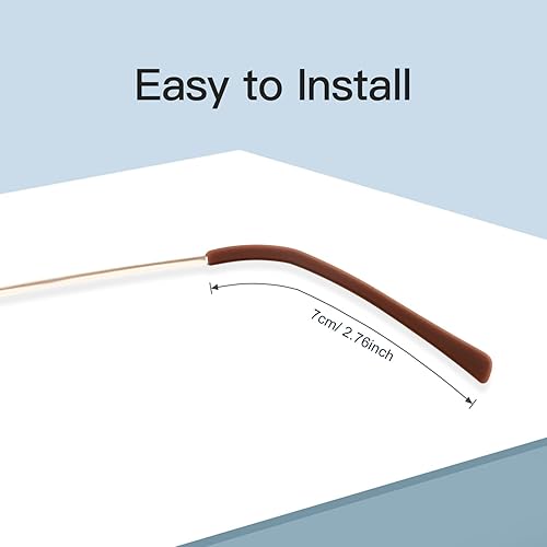 Miniatura 5 de 12 pares de puntas de silicona antideslizantes para las orejas, funda de tubo, puntas de repuesto suaves solo para lentes de sol de alambre fino y