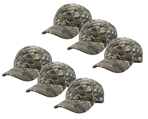 Image of Gelante Plain Blank Baseball Caps Adjustable Back Strap Wholesale Lot 6 Pack